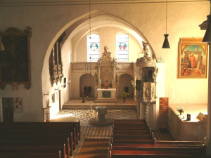 Blick in den Chorraum der Kirche St. Nikolai in Pretzsch